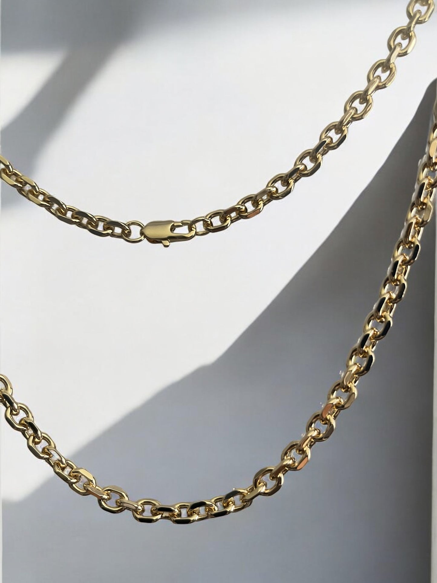 Rolo Flat Chain Link Necklace