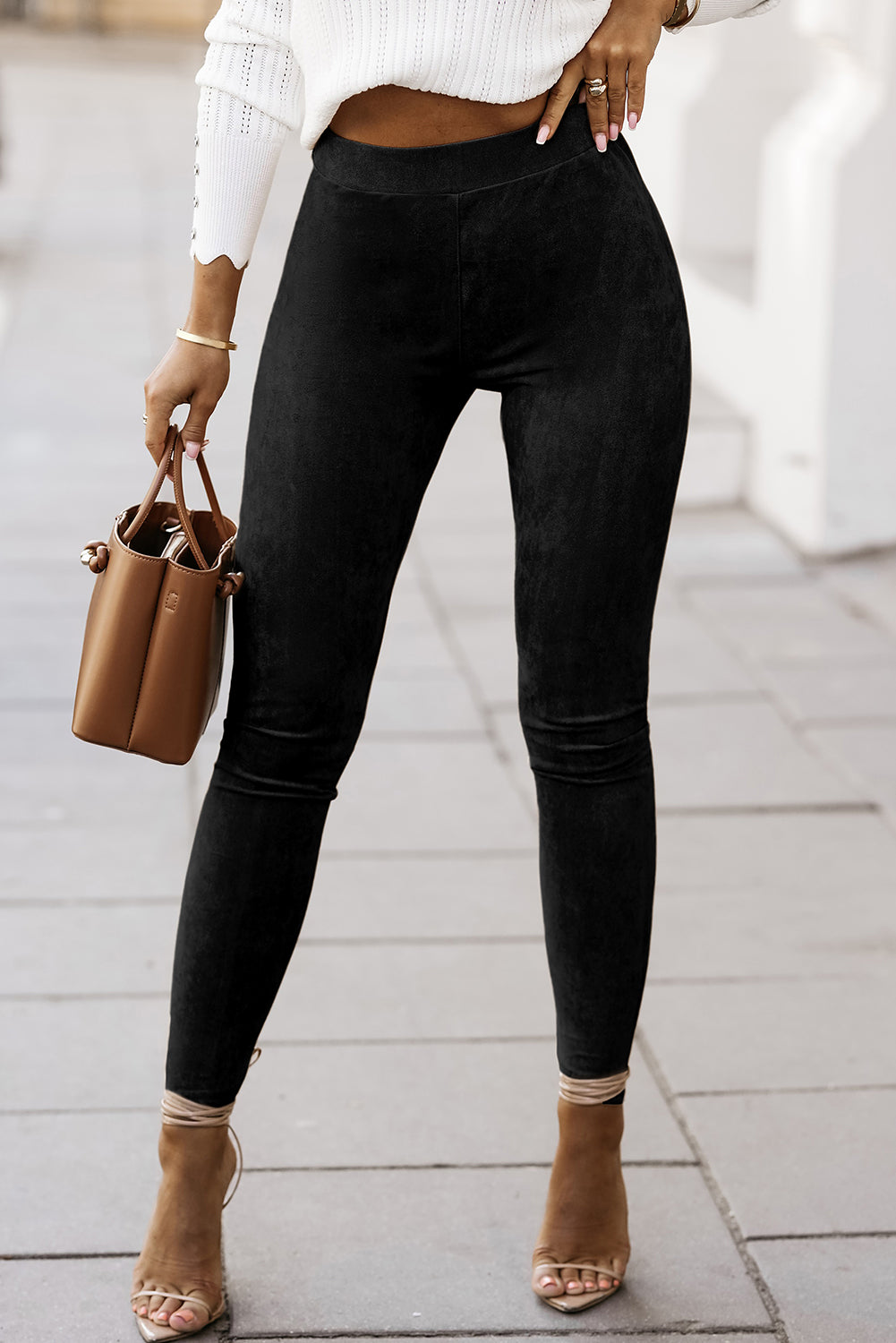 Foxy Lady Suede High Waist Leggings