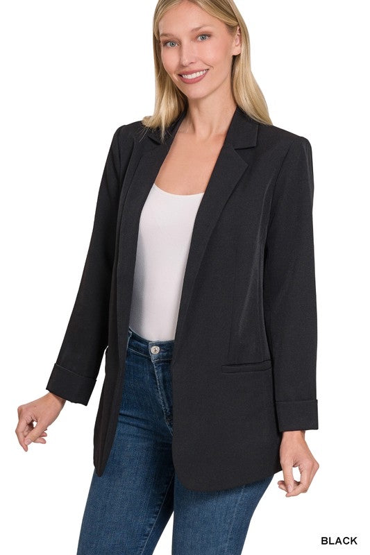 Lady Boss Woven Classic Blazer