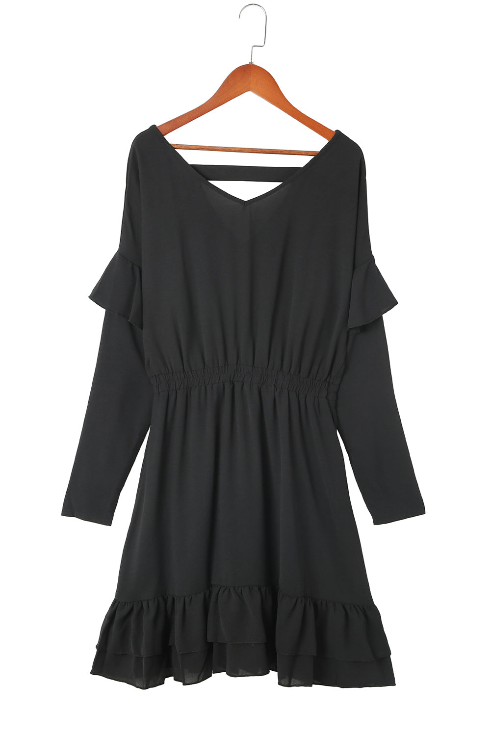 Unstopable Black Ruffled Dress