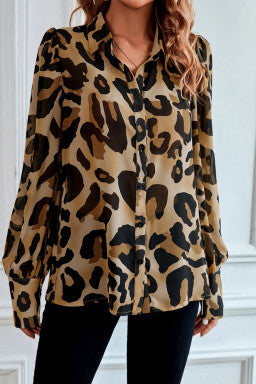 Elegant Mood Leopard Print Top