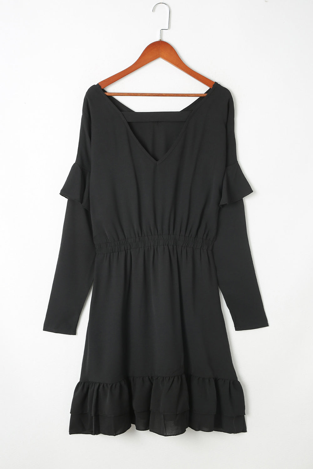 Unstopable Black Ruffled Dress