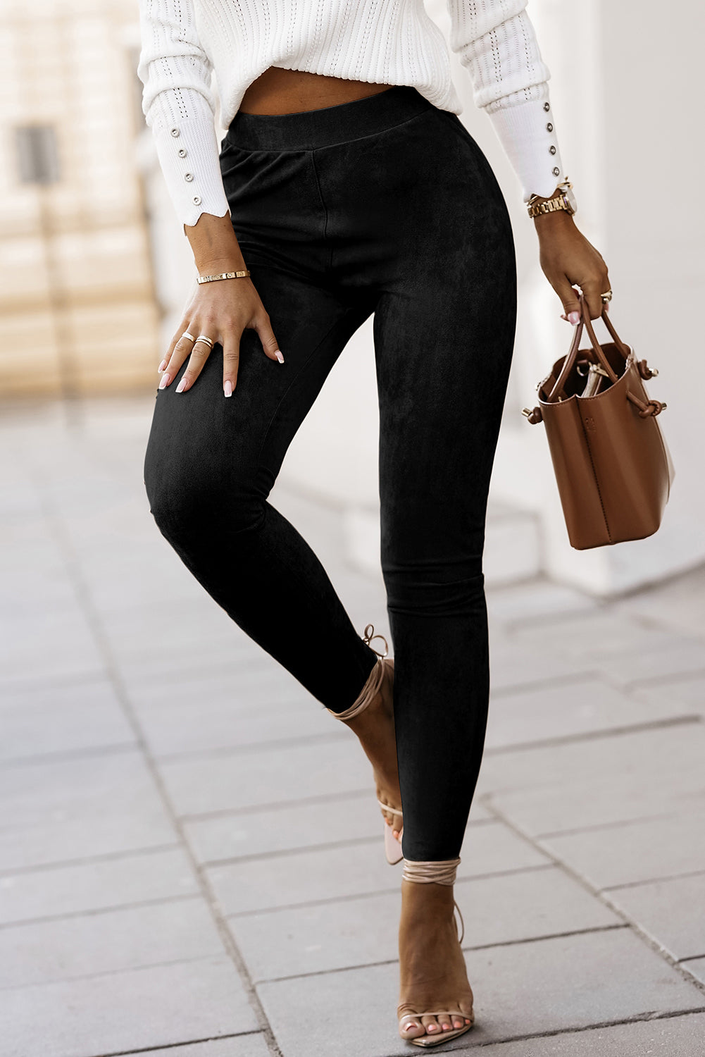 Foxy Lady Suede High Waist Leggings