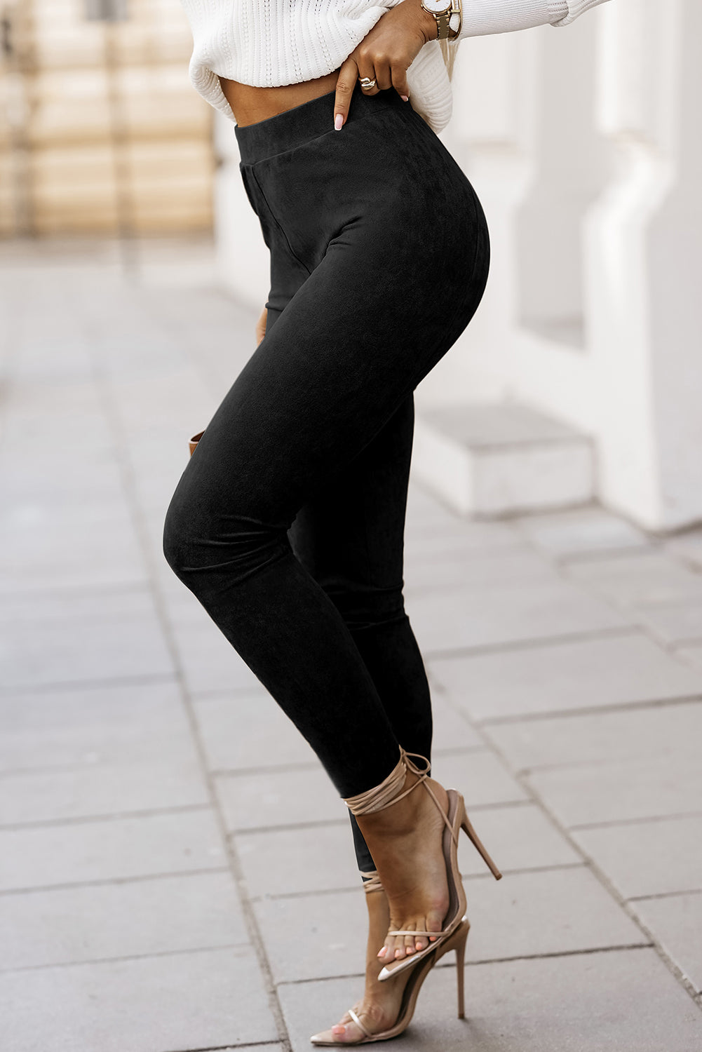 Foxy Lady Suede High Waist Leggings