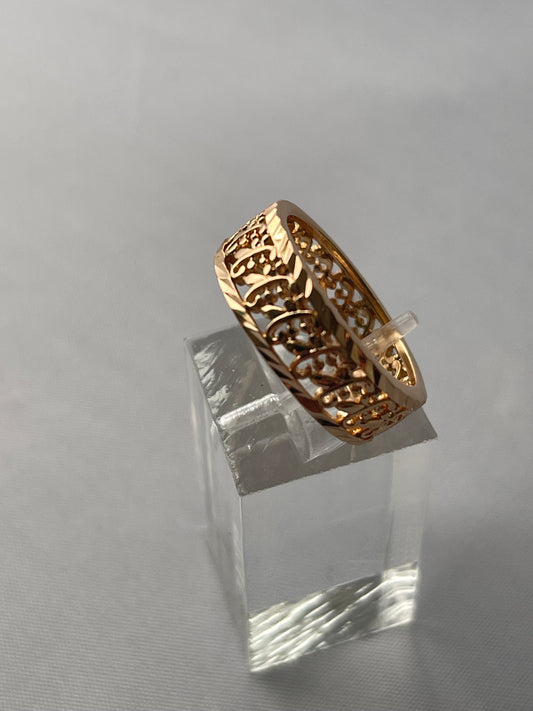 18K Gold Electroplated Greek Style Ring