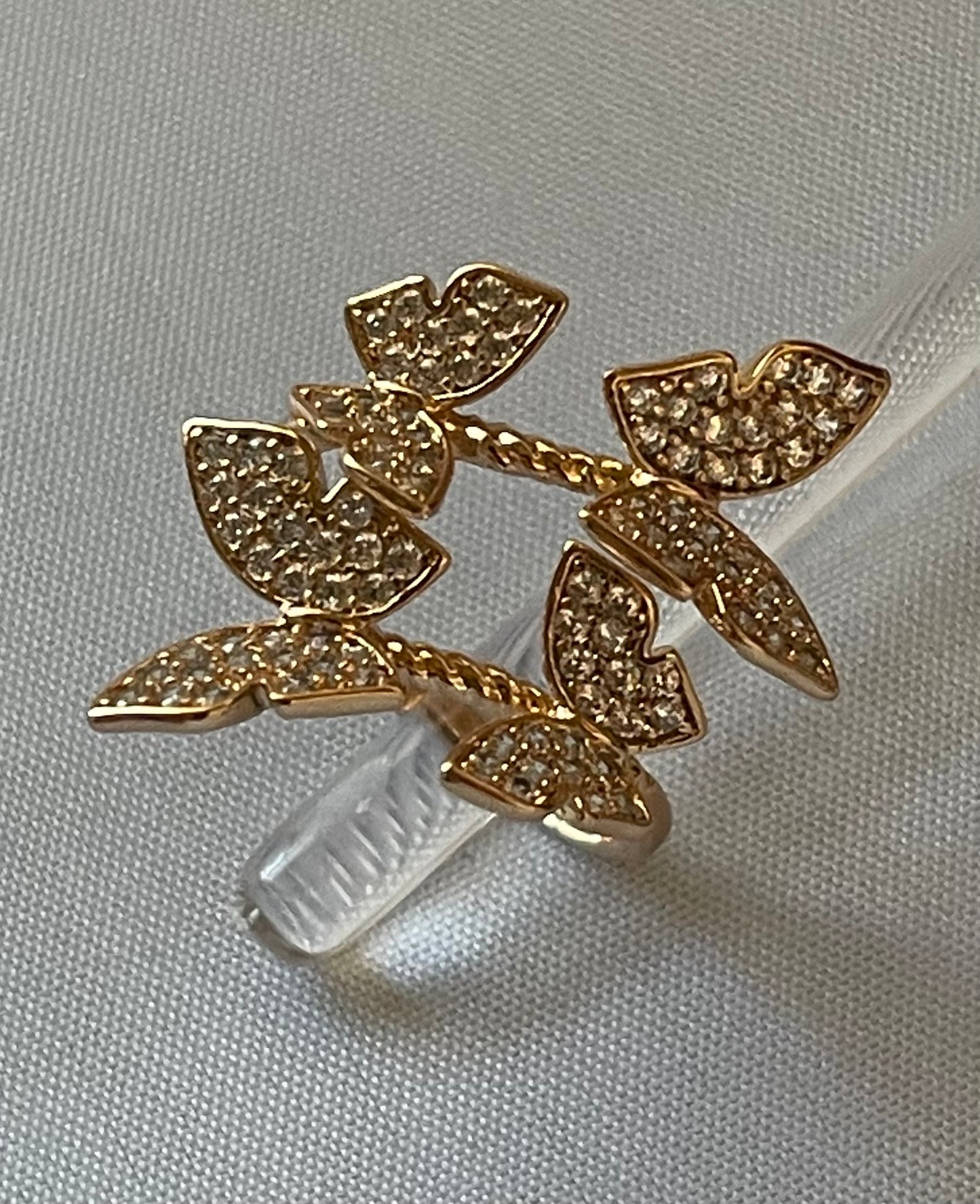 18K Gold Electroplated Butterfly Ring