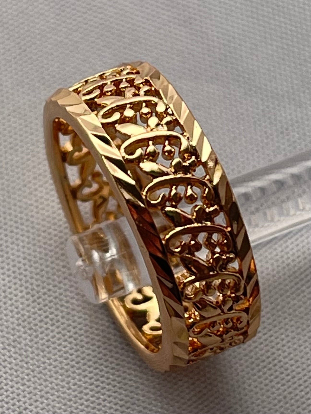 18K Gold Electroplated Greek Style Ring