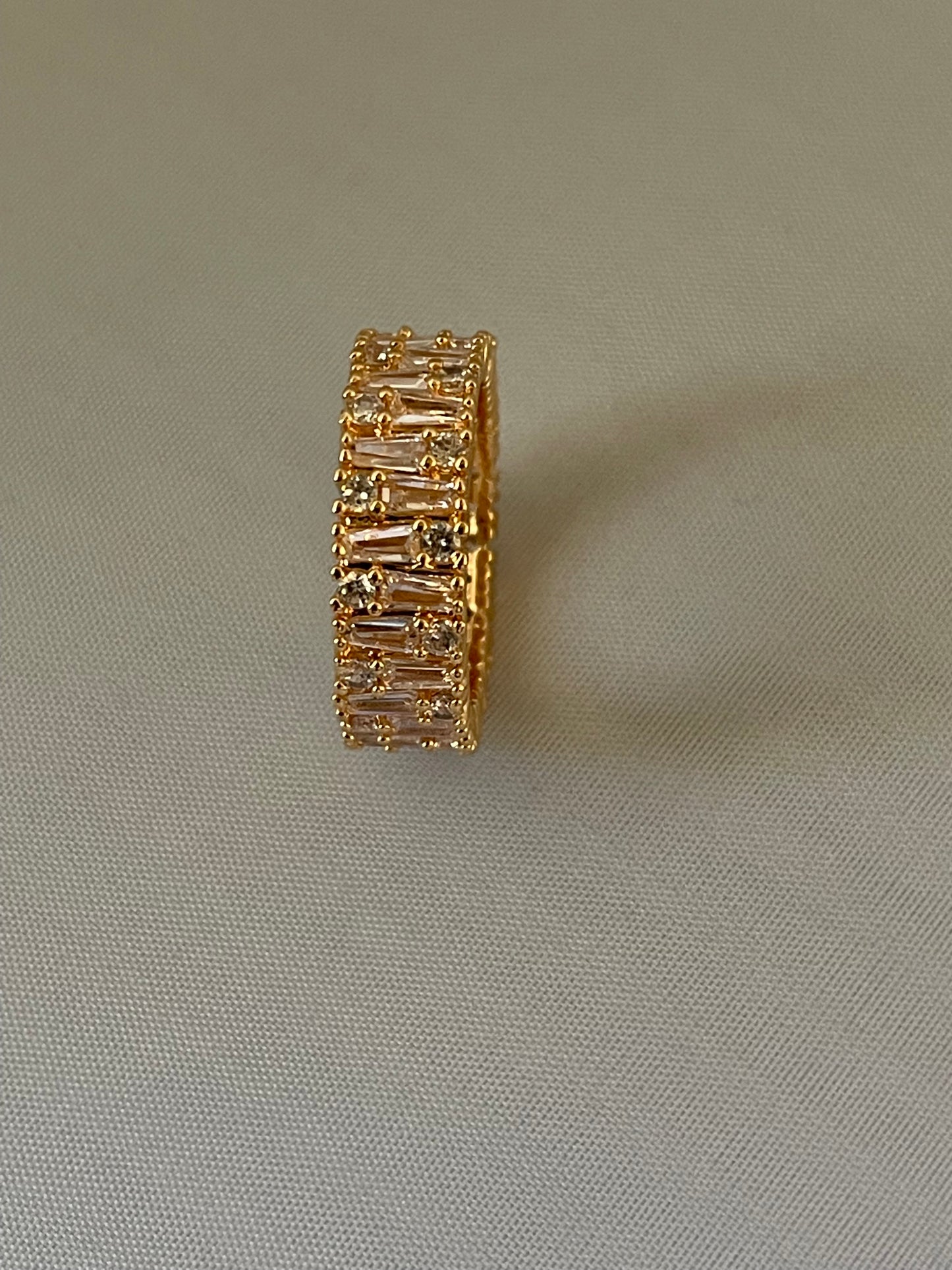 18K Gold Electroplated Zirconia Ring