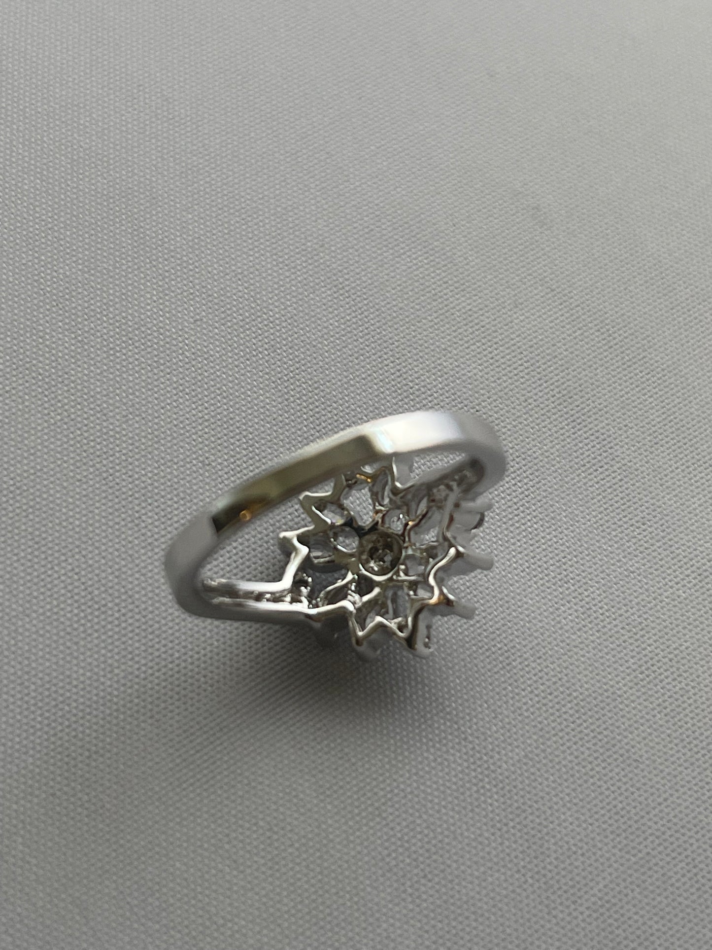 Rhodium Electroplated Zirconia Ring