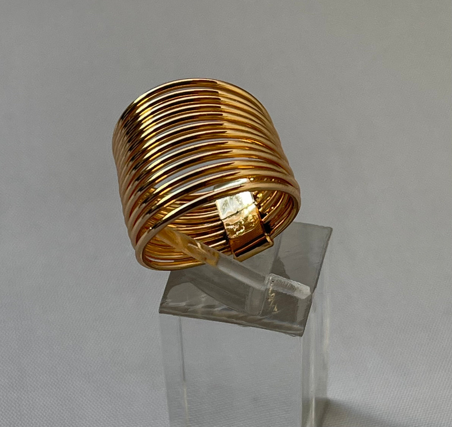 18K Gold Electroplated Multi Layer Ring