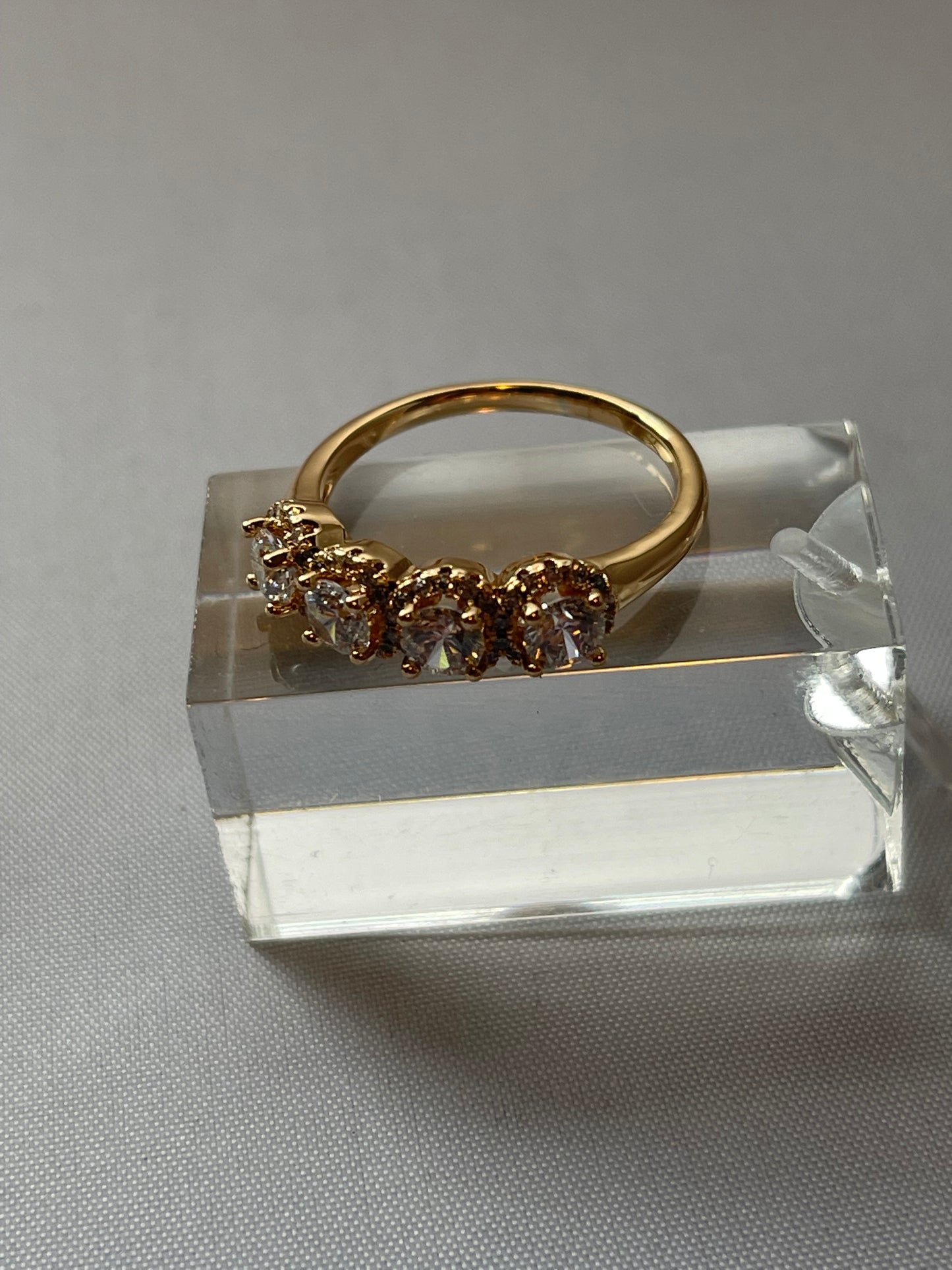 18K Gold Electroplated Zirconia Ring