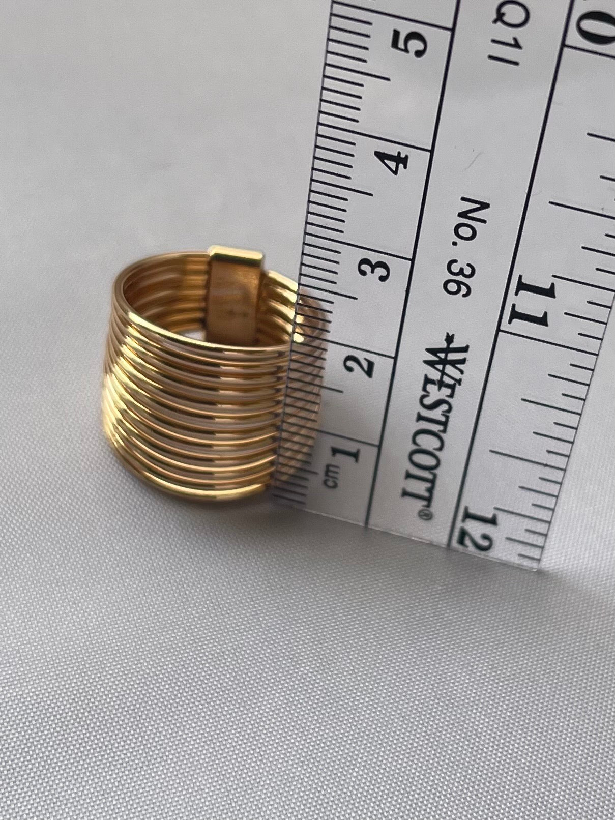 18K Gold Electroplated Multi Layer Ring