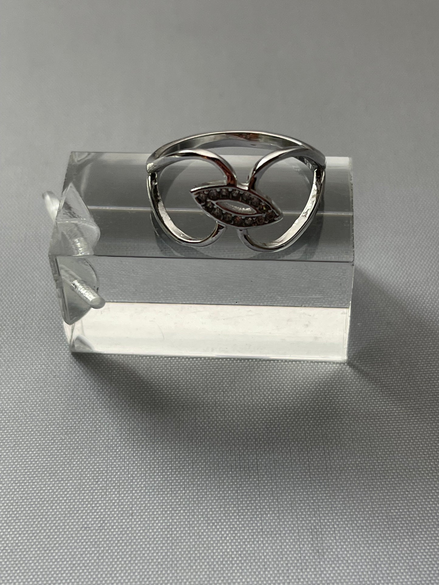 Rhodium Electroplated Turkish Eye Ring