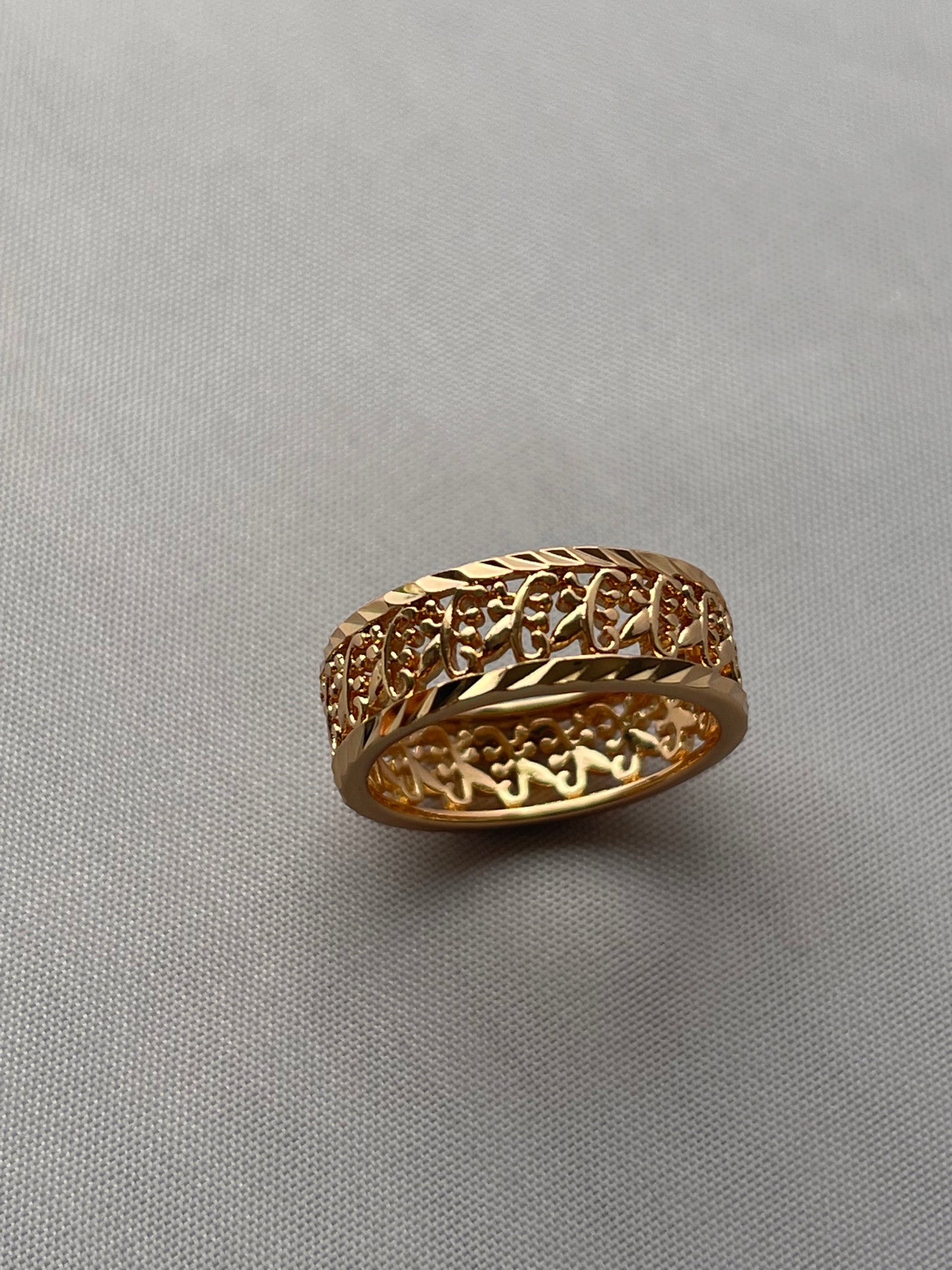 18K Gold Electroplated Greek Style Ring