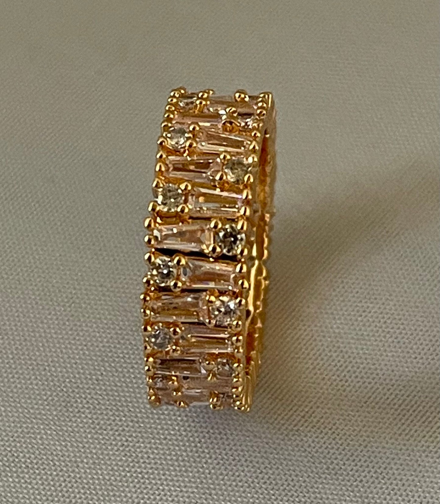 18K Gold Electroplated Zirconia Ring