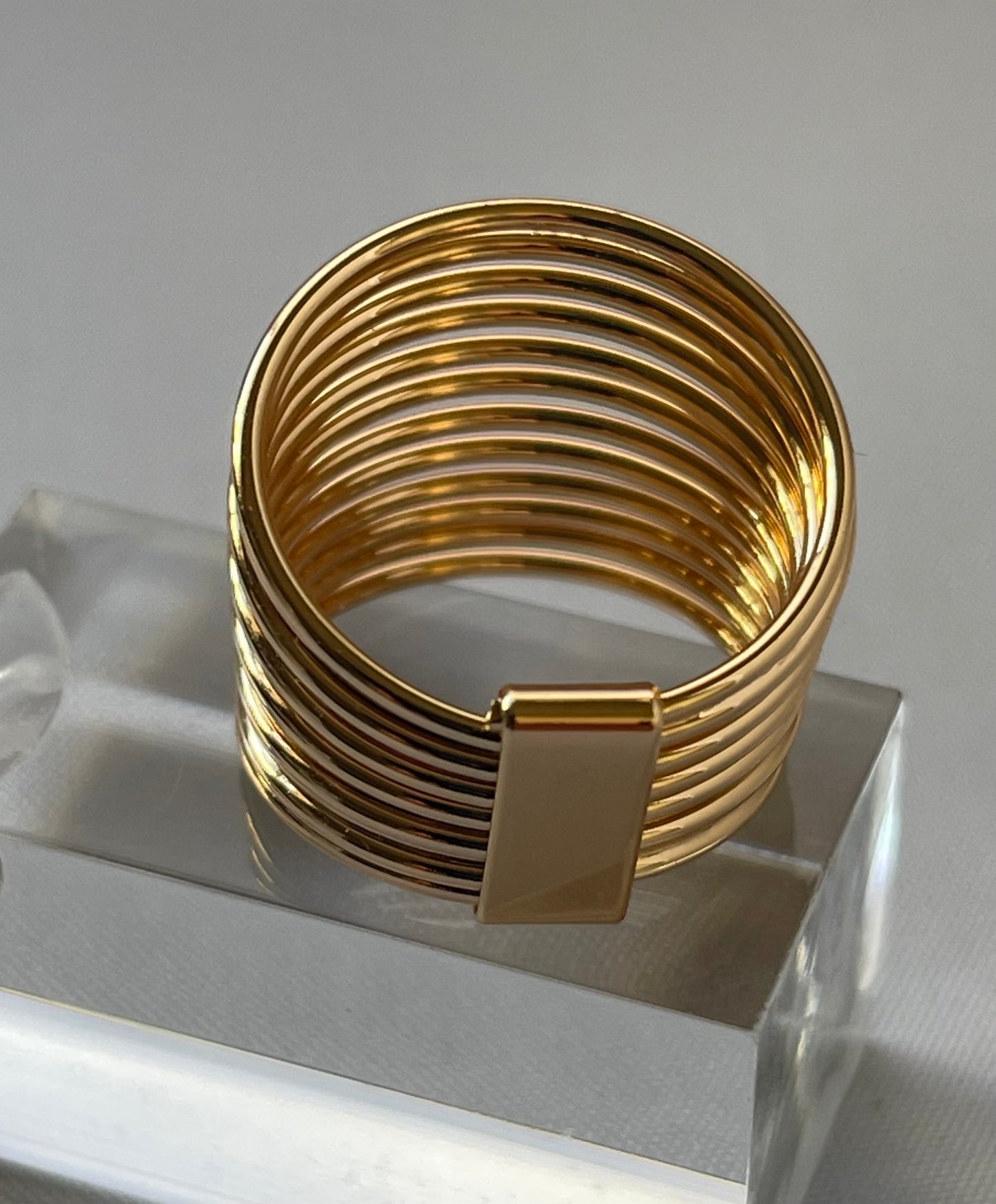 18K Gold Electroplated Multi Layer Ring