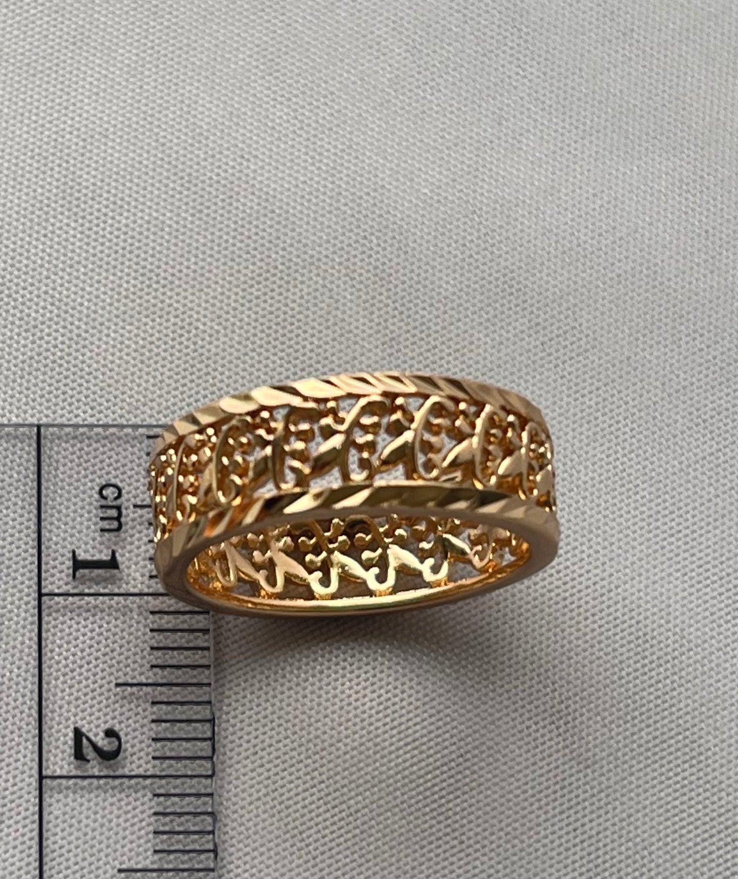 18K Gold Electroplated Greek Style Ring