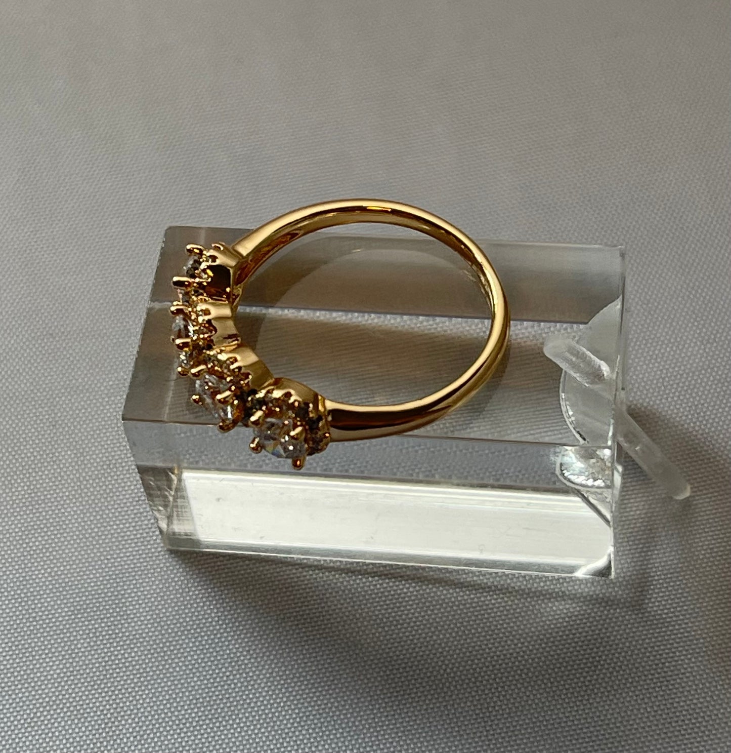 18K Gold Electroplated Zirconia Ring