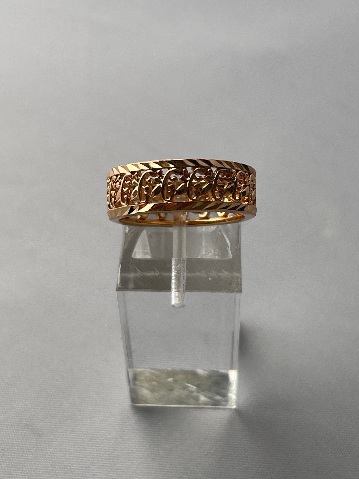 18K Gold Electroplated Greek Style Ring