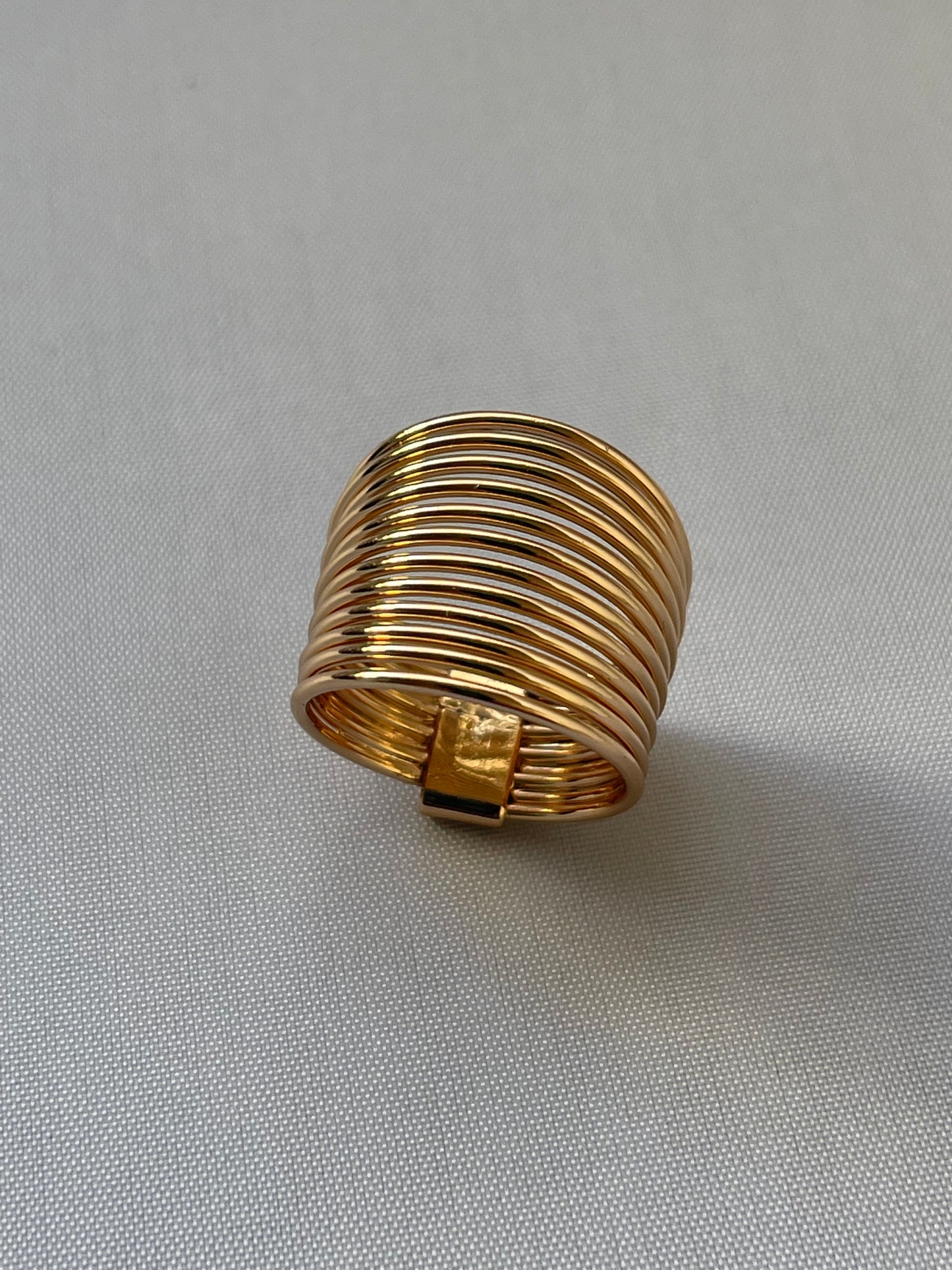 18K Gold Electroplated Multi Layer Ring