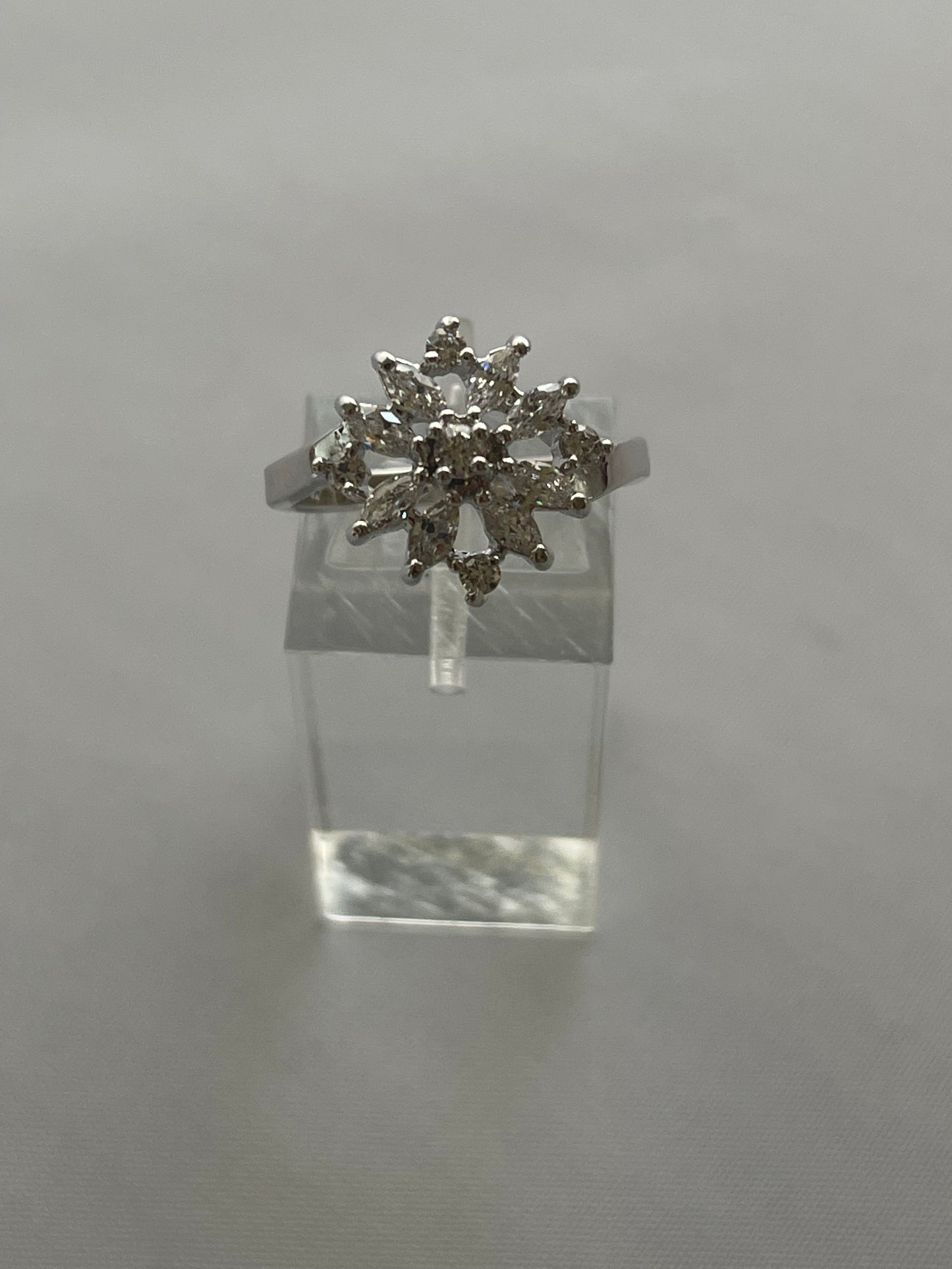 Rhodium Electroplated Zirconia Ring