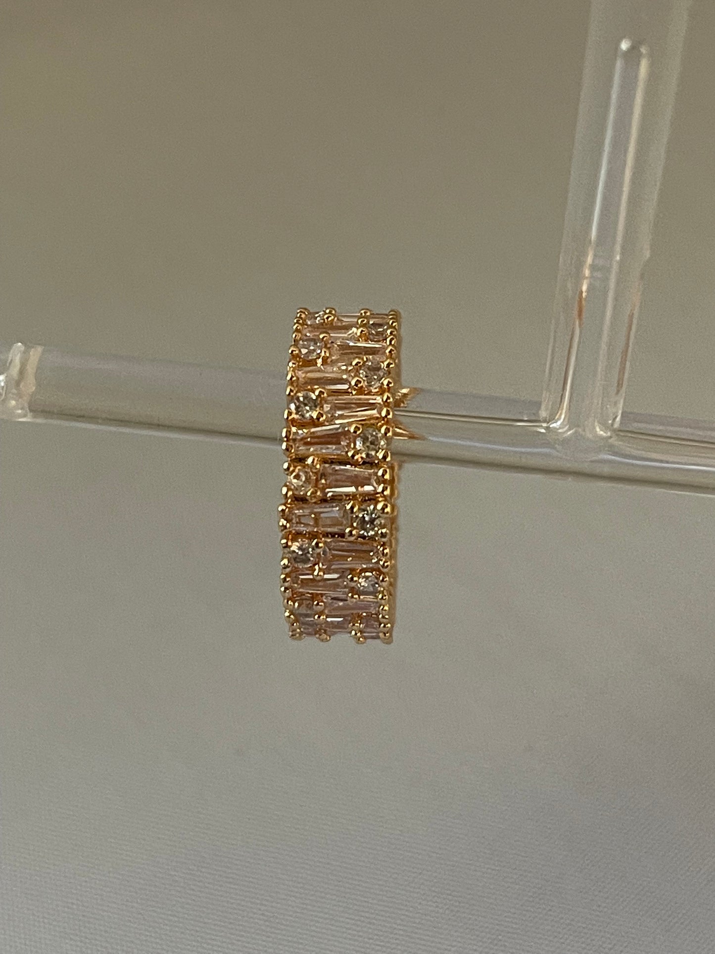 18K Gold Electroplated Zirconia Ring