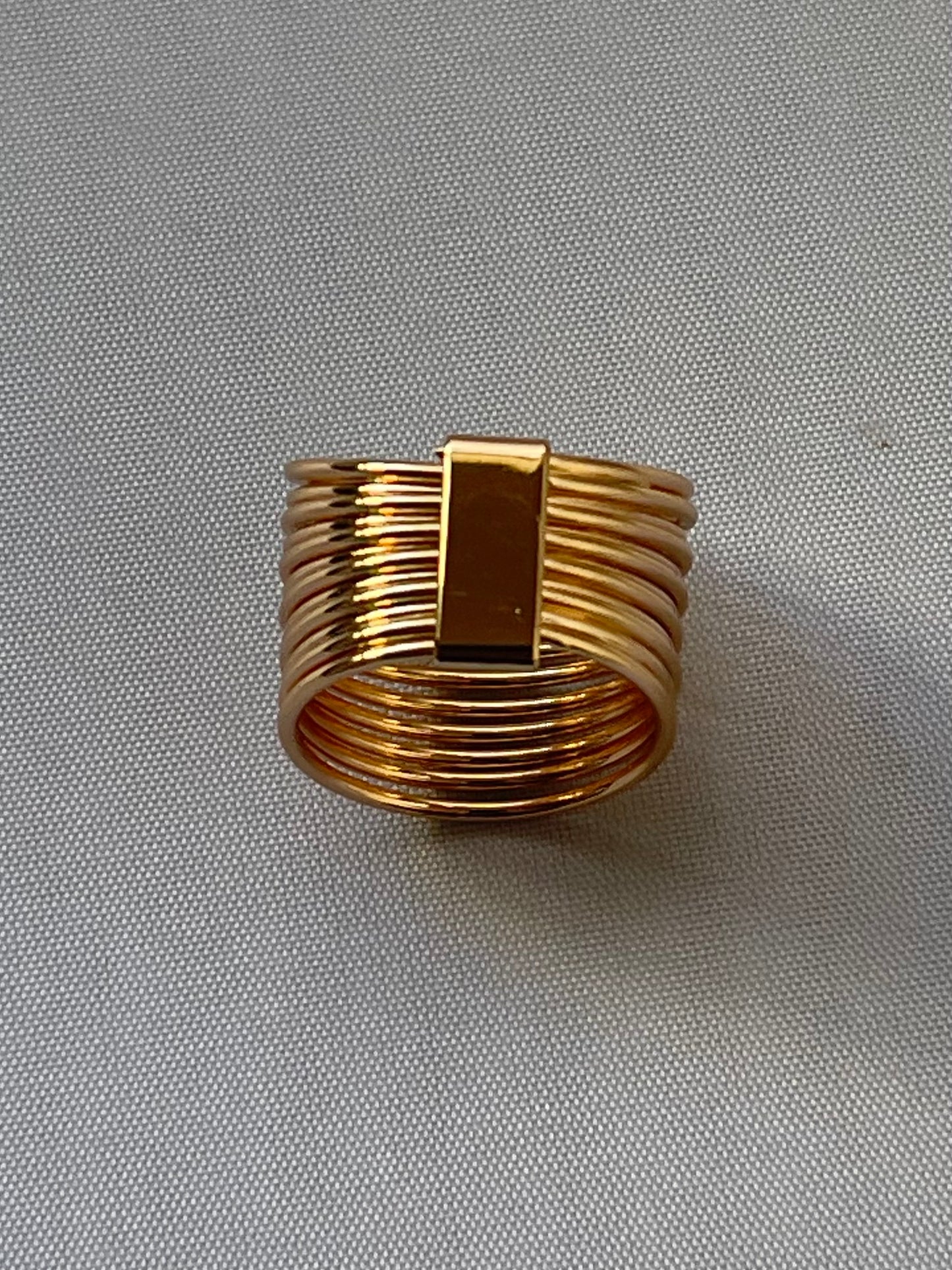 18K Gold Electroplated Multi Layer Ring