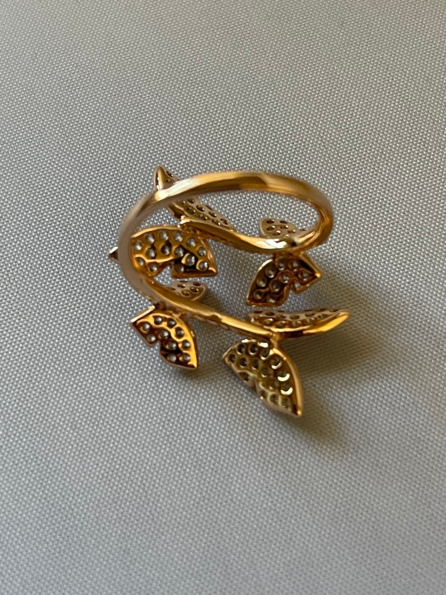 18K Gold Electroplated Butterfly Ring