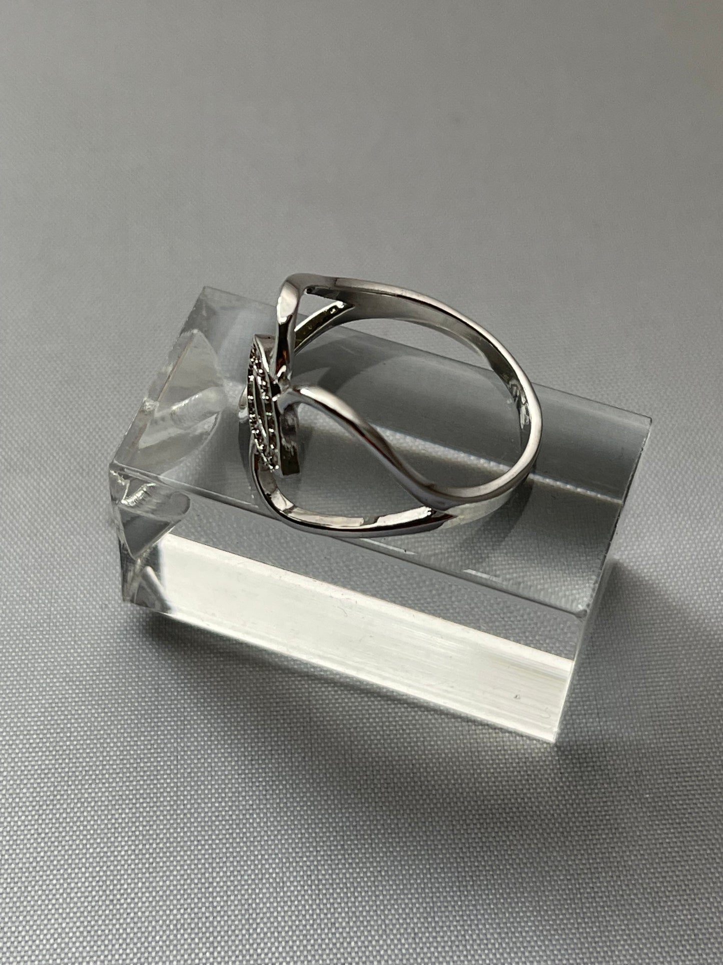 Rhodium Electroplated Turkish Eye Ring