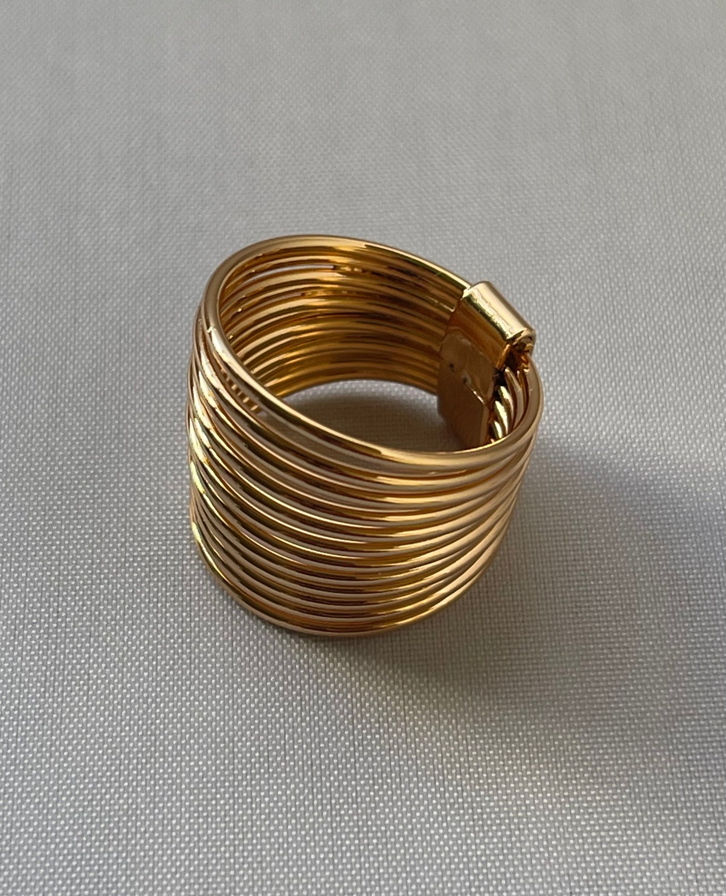 18K Gold Electroplated Multi Layer Ring