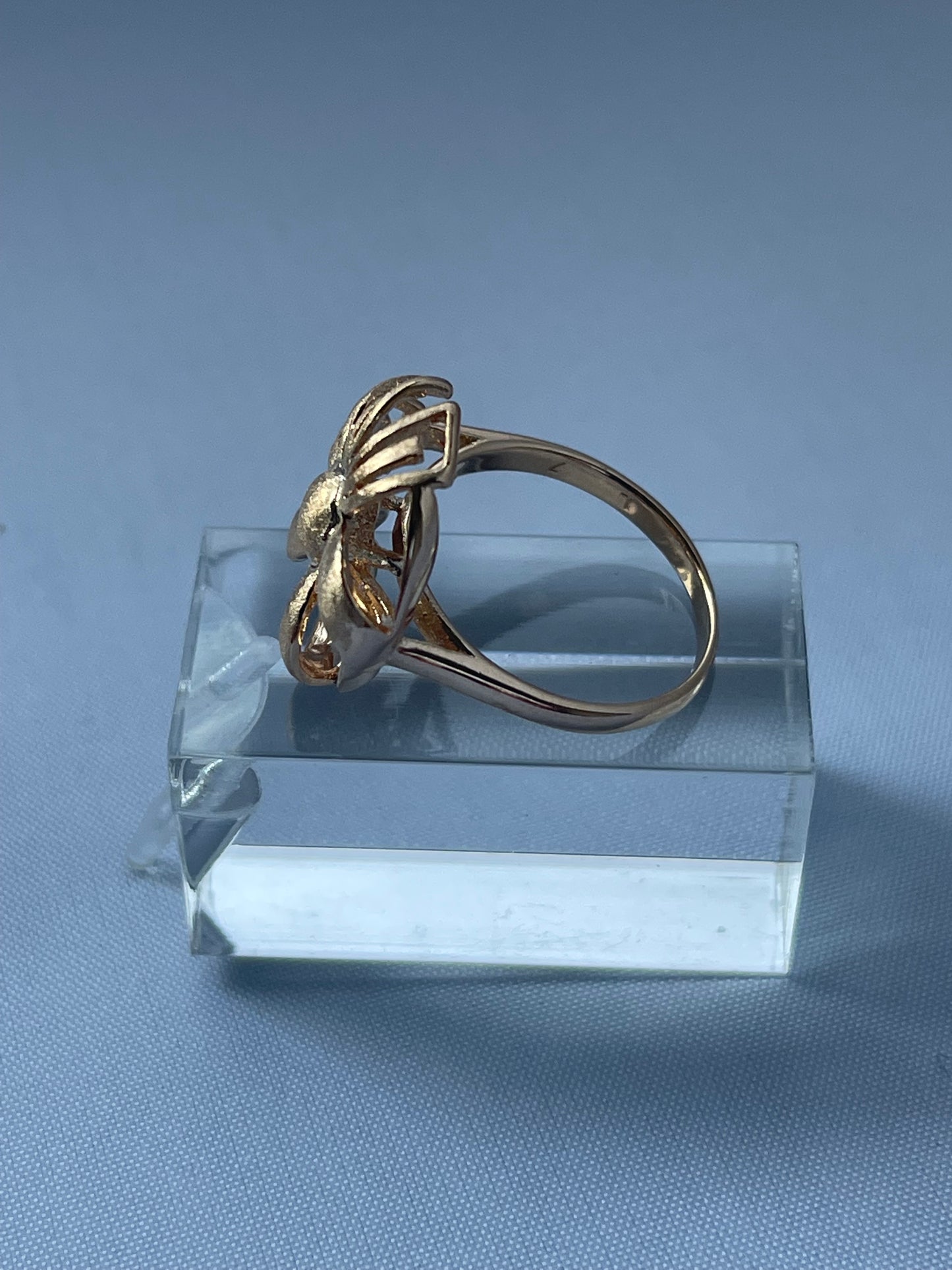 18K Gold Electroplated Pinwheel Ring