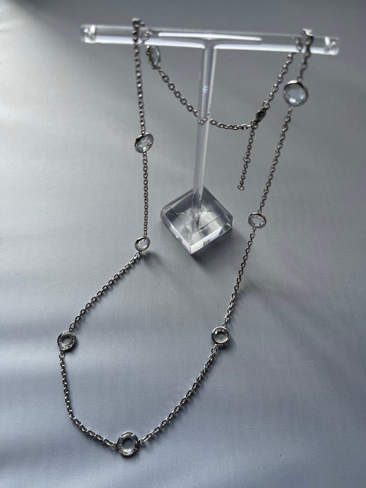 Rhodium Electroplated Necklace