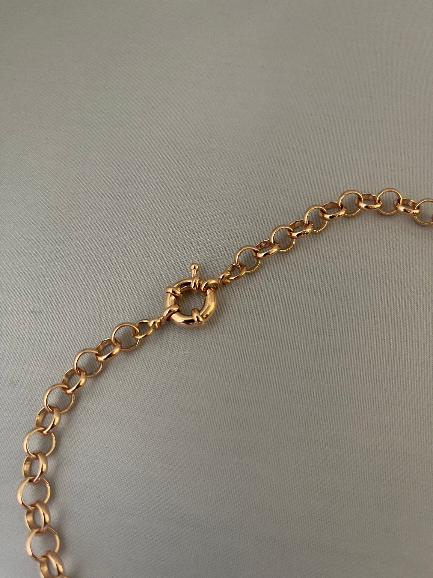 18K Gold Electroplated Rolo Necklace