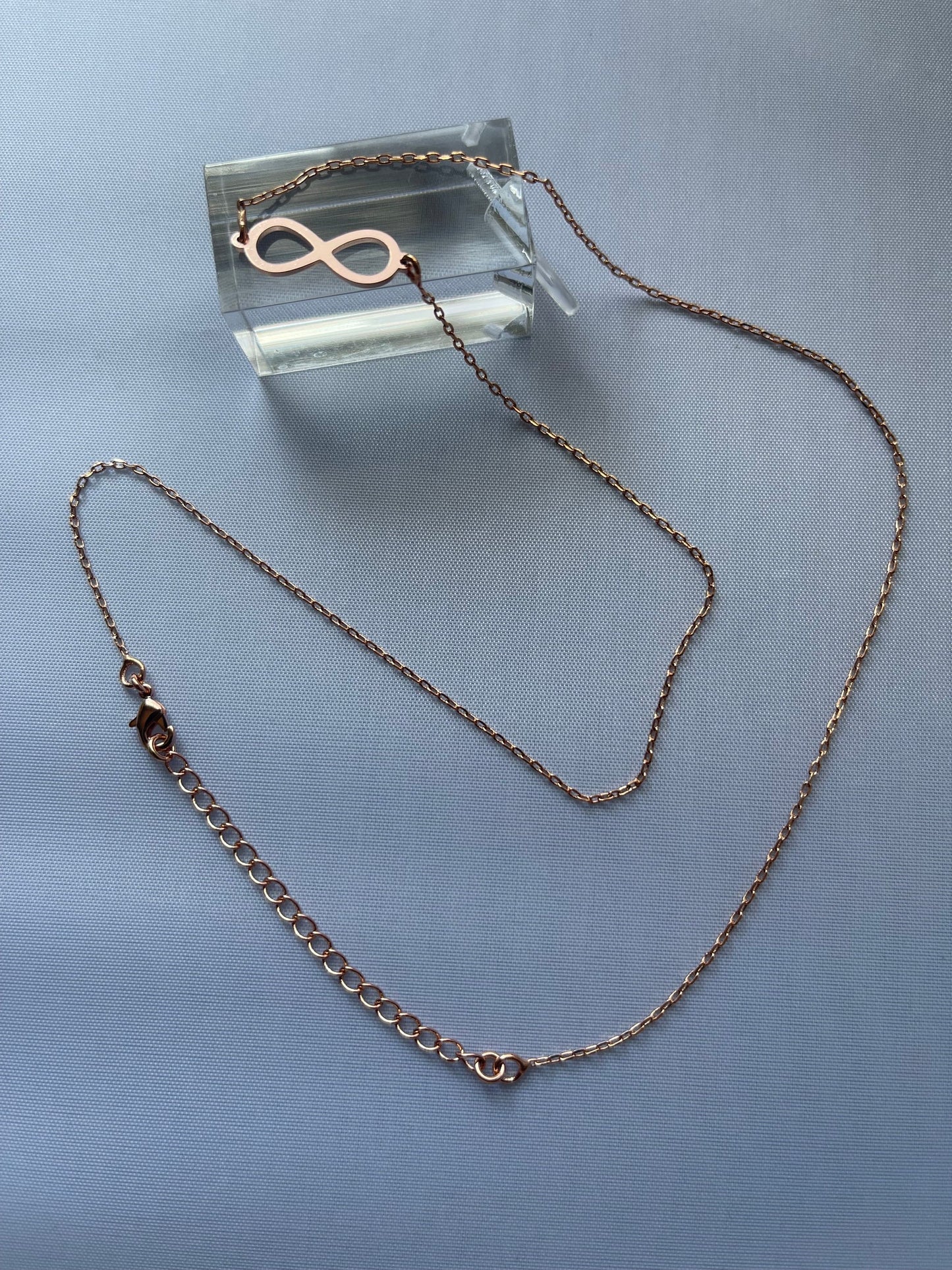 Rose Gold Electroplated Infinity Necklace