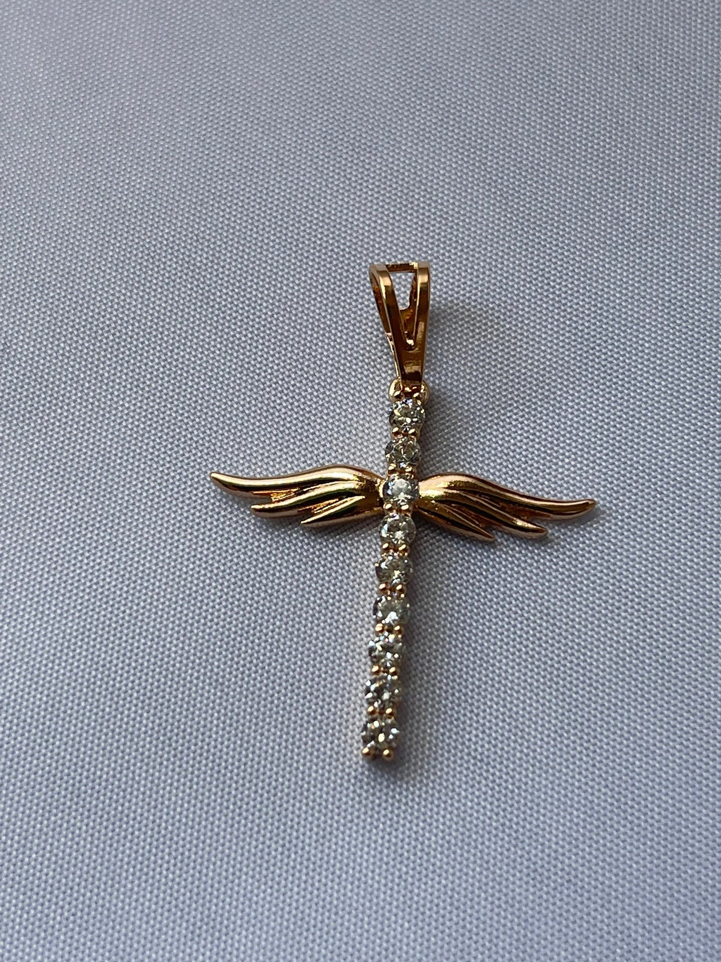 18K Gold Electroplated Cross Pendant