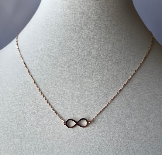 Rose Gold Electroplated Infinity Necklace