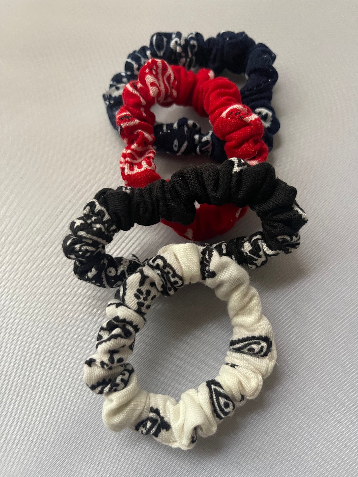 Bandana Print Scrunchies