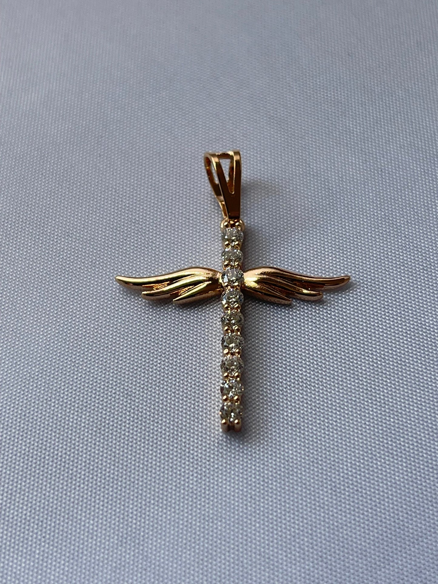 18K Gold Electroplated Cross Pendant